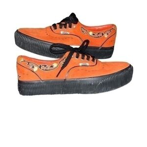 Vans orange embroidered creepers